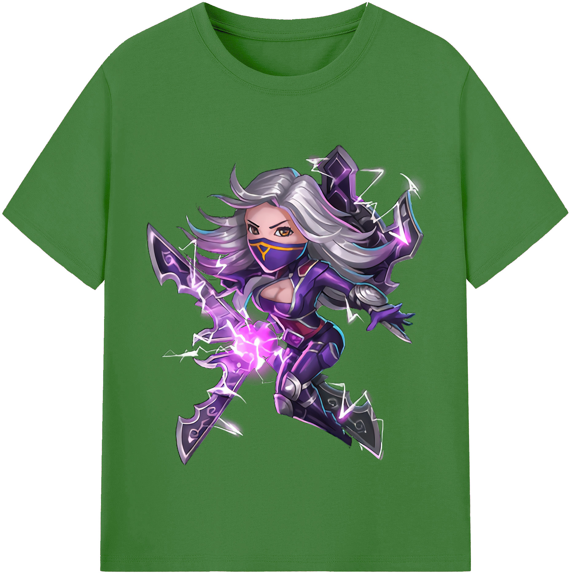 （画像用） リーグ・オブ・レジェンド League of Legends LOL レディースカジュアルプリントTシャツ（綿100％）